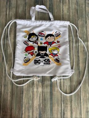 Kura Sushi DC Comics White Kids Drawstring Backpack